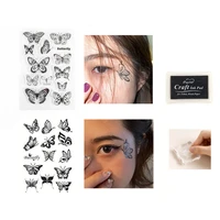 butterfly tattoo clear silicone stamps for eye makeup diy scrapbooking material embossing decoration album tattoo stamp 1116cm