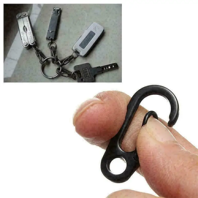 

1PC Mini Buckles Snap Spring Clip Hook Carabiner Tool Key Ring Key Holder