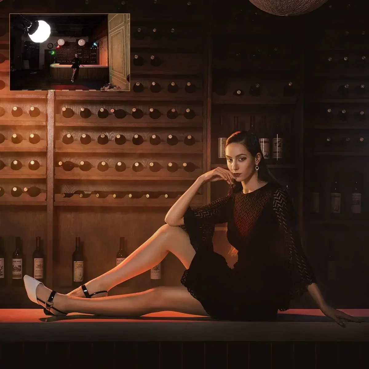 Зеркальная дверь JINBEI с сотовой сеткой и 3 цветными гелевыми фильтрами для