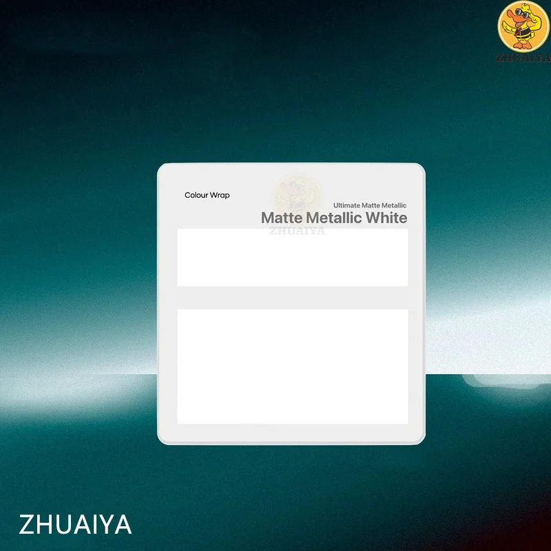 Матовая металлическая белая виниловая пленка ZHUAIYA для обмотки автомобиля легко