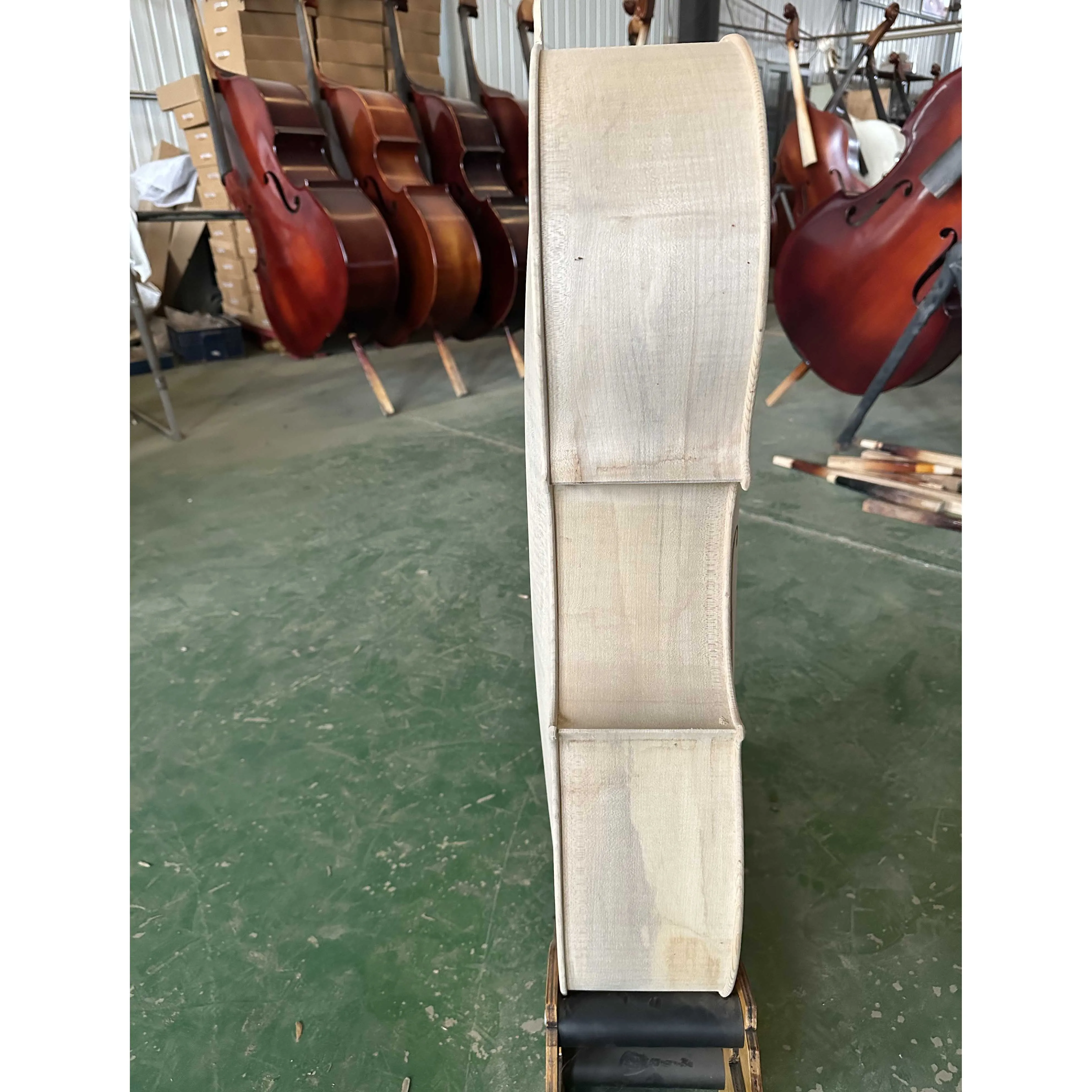 Европейская виолончель из массива дерева белого клена тигра полуфабрикат 4/4