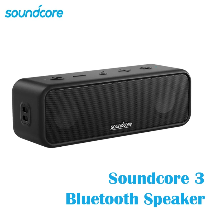 

Soundcore 3 Bluetooth Speaker Stereo Sound Pure Titanium Diaphragm Drivers PartyCast Technology BassUp 24H Playtime Soundbar