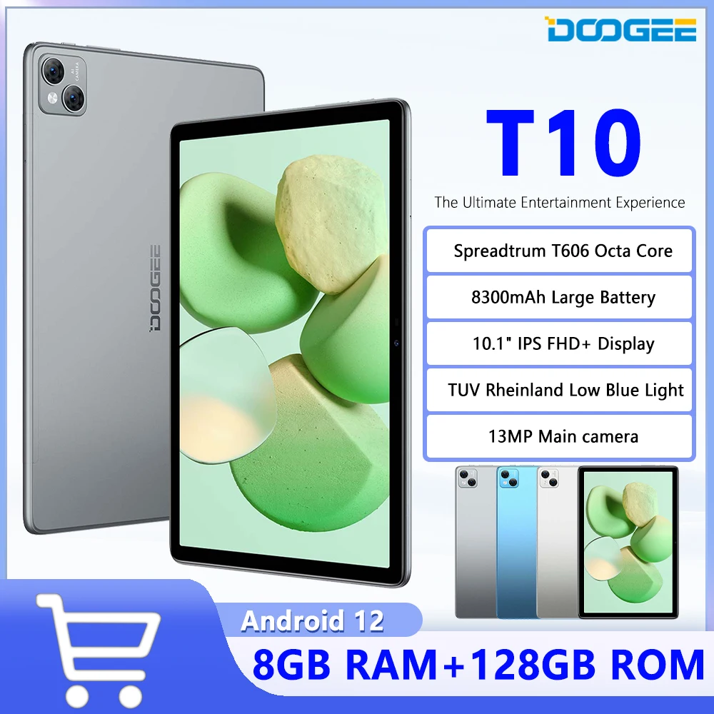 Планшет DOOGEE T10, IPS FHD +, 8 + 10,1 ГБ, 13 МП, 128 мА · ч, 4G, LTE ...