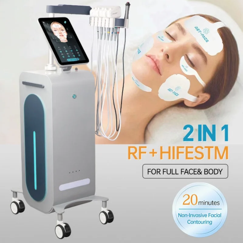 Фото EMS Вертикальный Peface RF Лифтинг-машина Микротоковое скульптурное косметическое устройство для использования в салоне подтягивания и улучшения №1