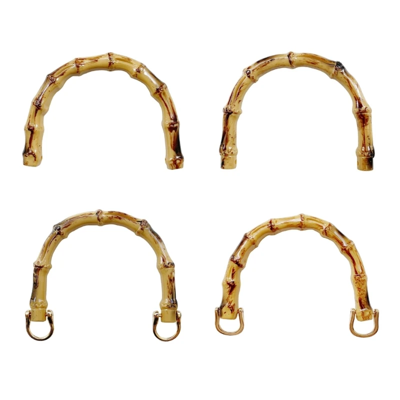 

Сумочка, сумки, аксессуары, U-образная ручка из бамбука с имитацией/набор металлических звеньев с пряжкой для «сделай сам», Женский кошелек, сумочка