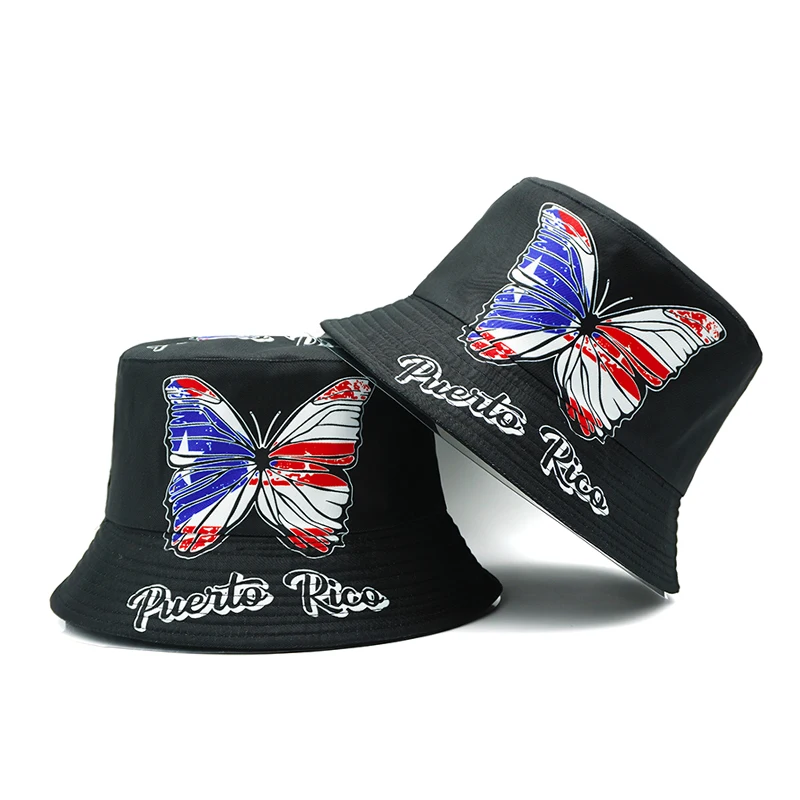Панама с верхним флагом Пуэрто-Рико национальные флаги бабочки рыбацкие шляпы