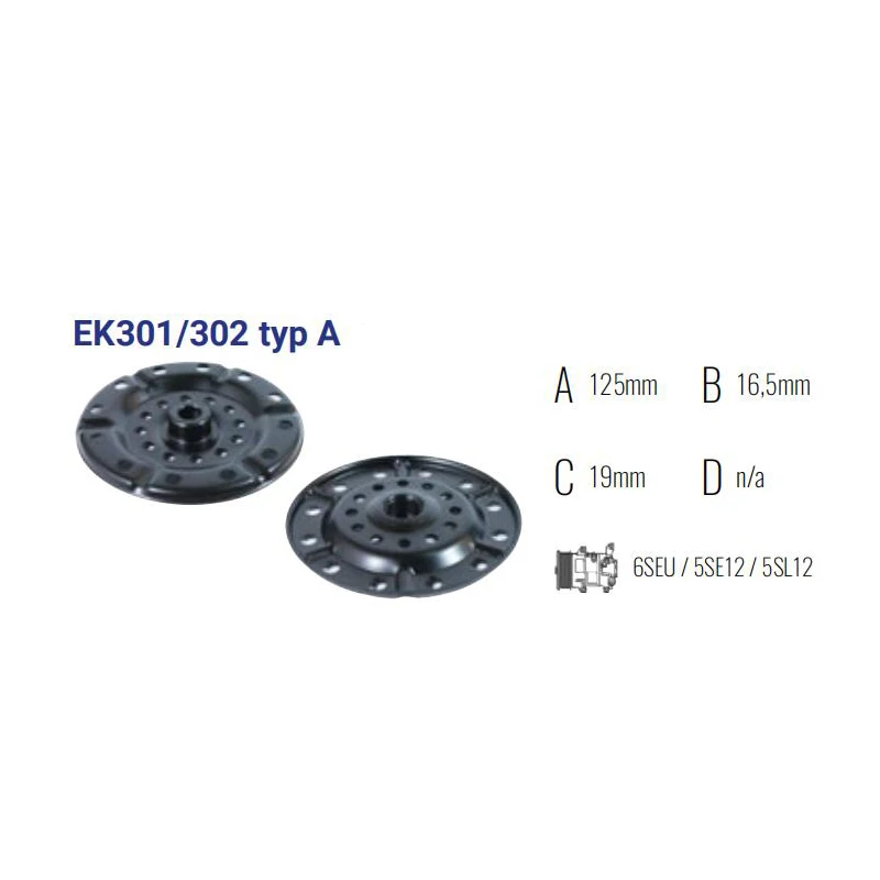 EK301/302A Автоматическая ступица сцепления компрессора кондиционера 6SEU / 5SL12 5SE12 для