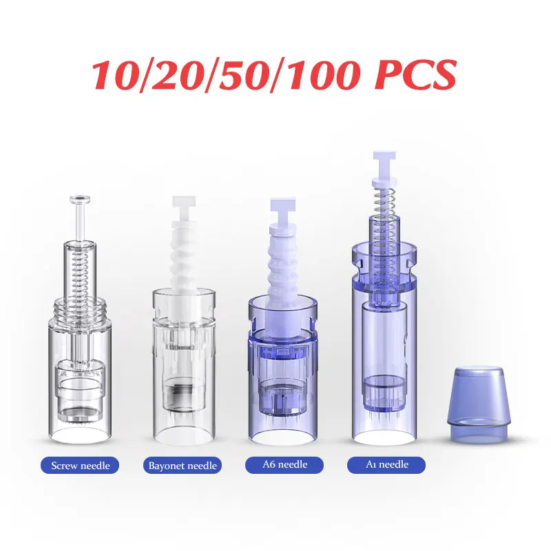 

10/20/50/100 PCS Fit For N2/M5/M7/A1/A6 Derma Pen Bayonet/Screw Cartridge Replacement Heads Microneedling Tattoo Needles Nano