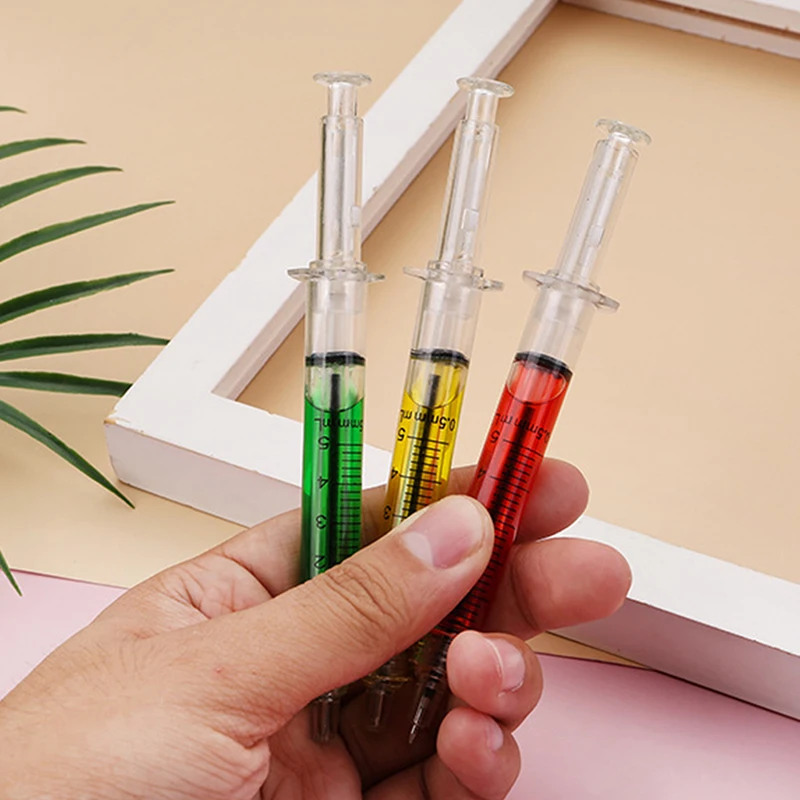 

Multi Color Novelty Syringe Needle Shape Ballpoint Creative Styling Needle Pen Office School Stationery Pen