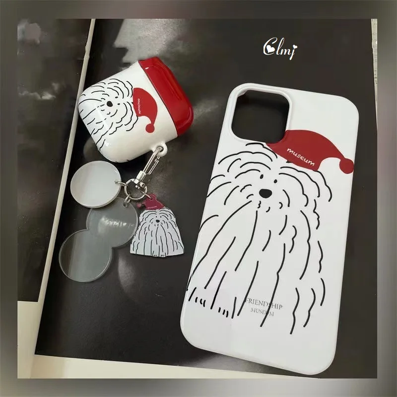 

Clmj Cute Art Dog Phone Case For iPhone 11 12 7 8 Plus XR XS X 13 Pro Max Cartoon Animal Phone Case Silicone Soft Cover INS