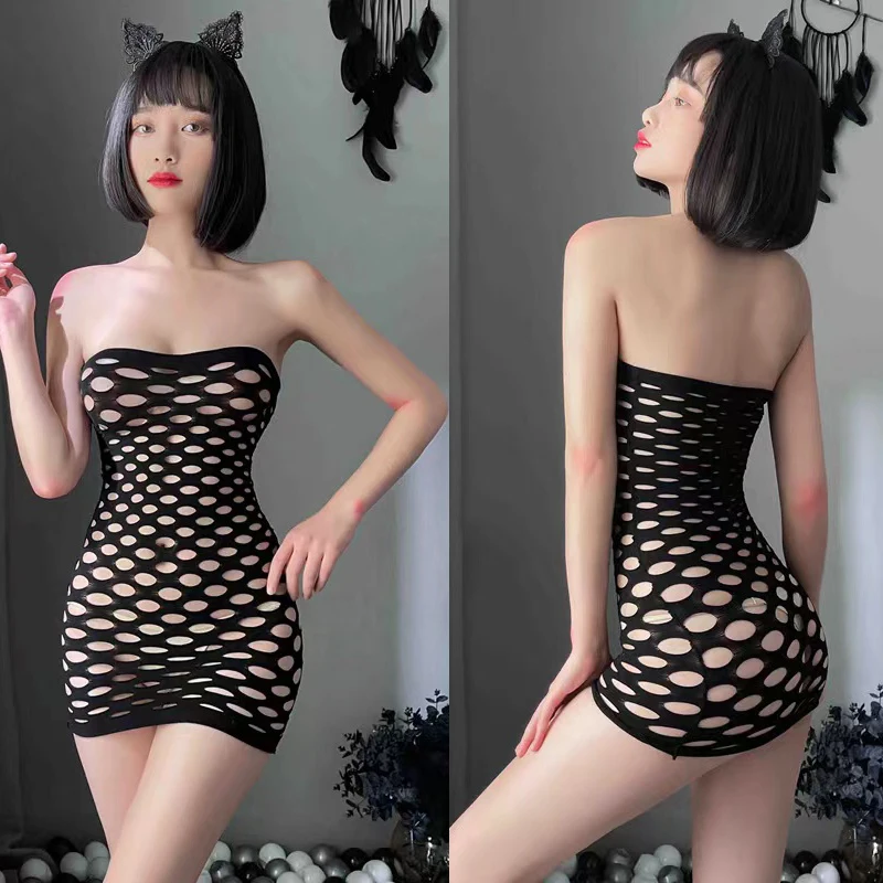 

Сексуальное нижнее белье, прозрачное Сетчатое облегающее мини-платье, Тедди, сиамские чулки, боди, нижнее белье, Эротическая Пижама, кукла для секса, комплект