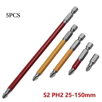 1pc non slip magnetic screwdriver bit ph2 cross bit drill head electric hex shank magnetic screwdriver bit 25507090150mm