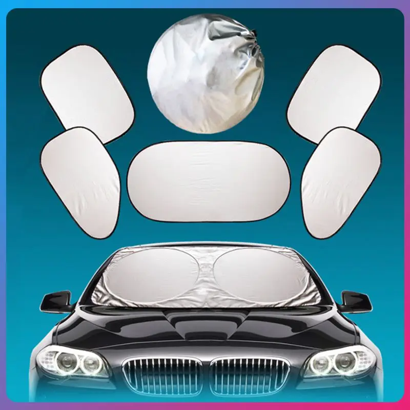 

6pcs Car Windshield Sunshade Front Rear Side Windscreen Sun Shade UV Rays Window Sunshade Auto Product Car Accessories