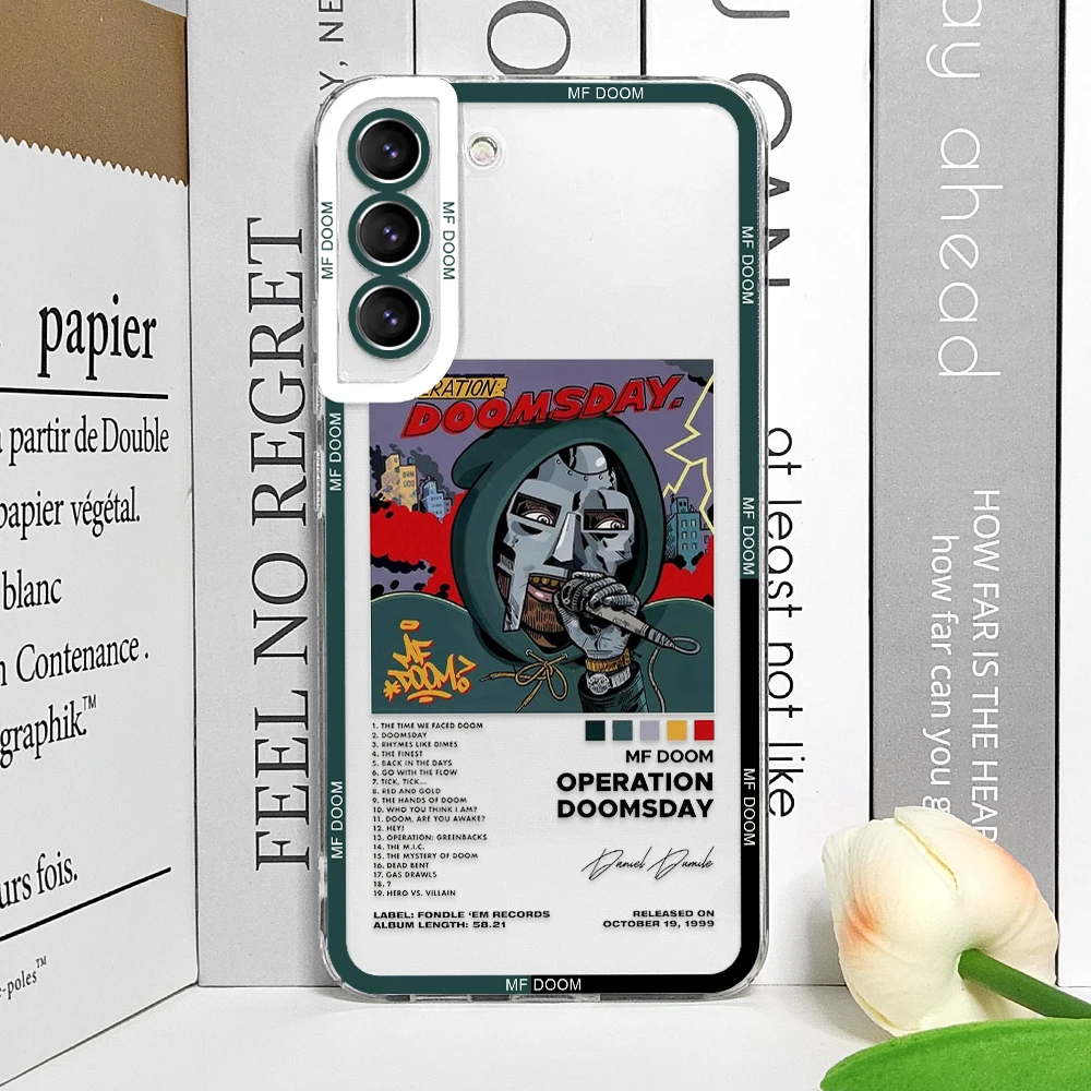 Модный прозрачный чехол для телефона MF DOOM Hot Singer Samsung Galaxy S25 S24 S20 S21 FE S22 Plus S23 Ultra 5G с