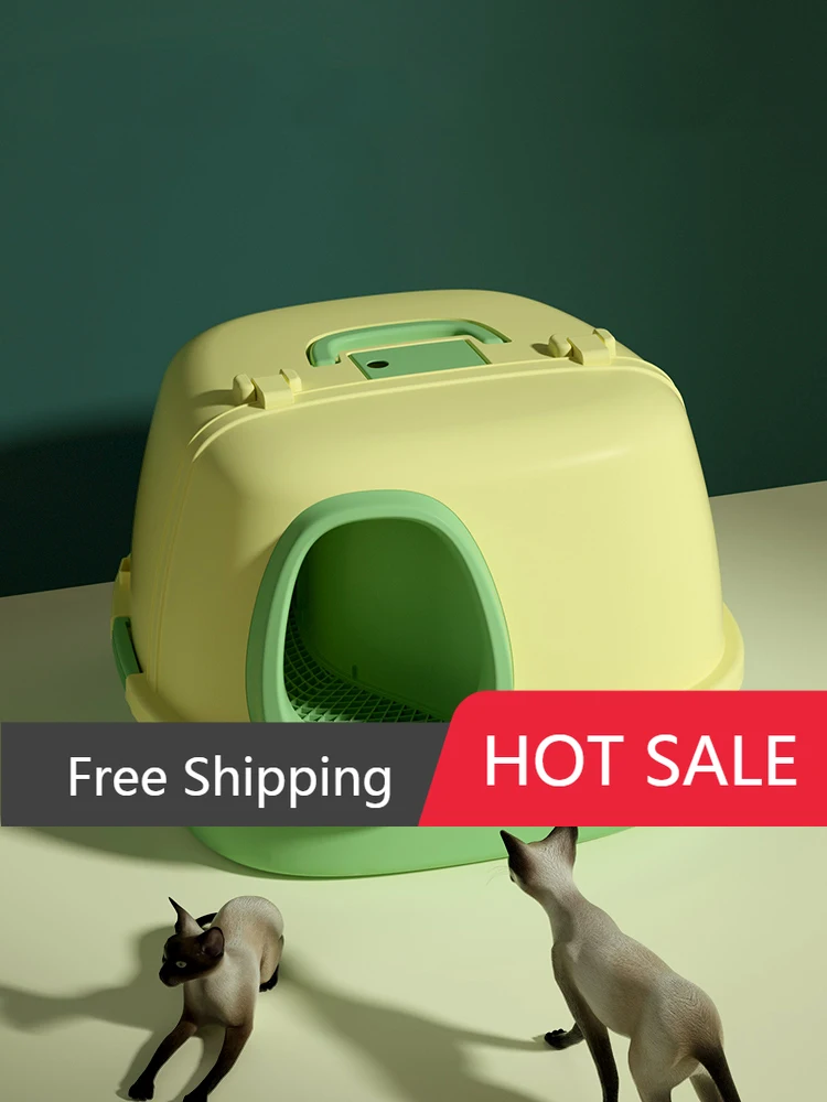 

Sifting Walk Big Cat Litter Box Mat Deodorant Convenient Cleaning Cat Litter Box Semi Closed Arenero Gato Pet Bedpans Gatos