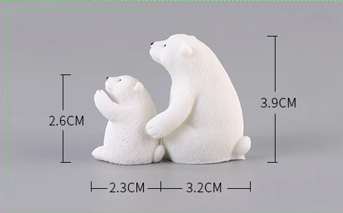 

2 шт., миниатюрные фигурки животных, слон, белый медведь, еж, коза, пингвин, свинья, растение, горшок, садовый орнамент, бонсай, садовый декор