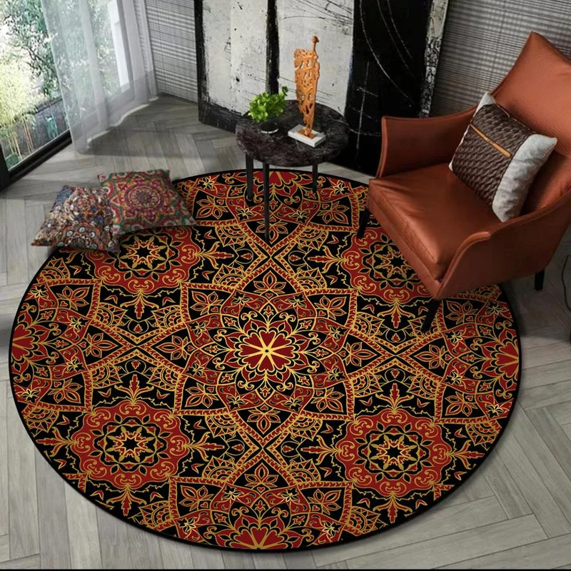

Round Rug Bedroom Living Room Rug Bohemian Bathroom Floor Mats Children's Room Floor Mats Home Decor Model