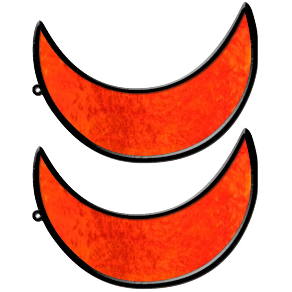 

Hanging Light Catcher Wall Decor Window Hangings Moon Pendant Stained Suncatcher Acrylic