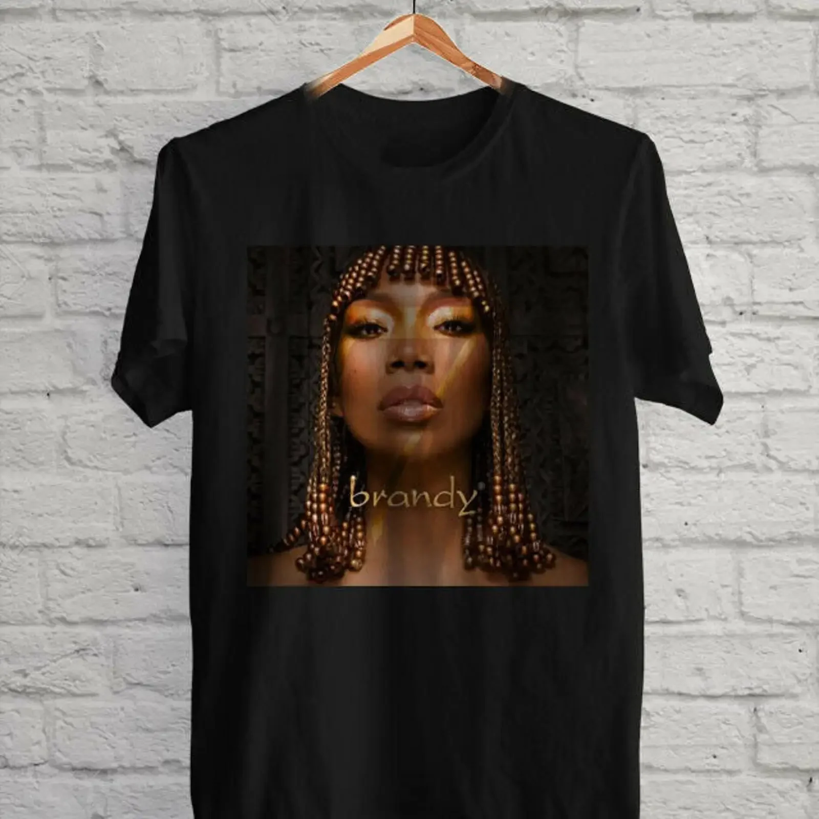 Фото Лидер продаж: Мужская футболка Brandy Norwood B7 с принтом обложки альбома, из плотного хлопка, размер USA, винтажная, с эффектом потертости, стильная, удобная, повседневная №1