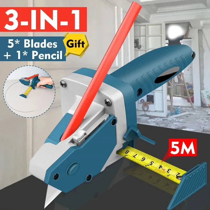

New Gypsum Board Cutting Tool Drywall Cutting Artifact Tool with Scale Carpenter Scribe Woodworking Cutting board Tools