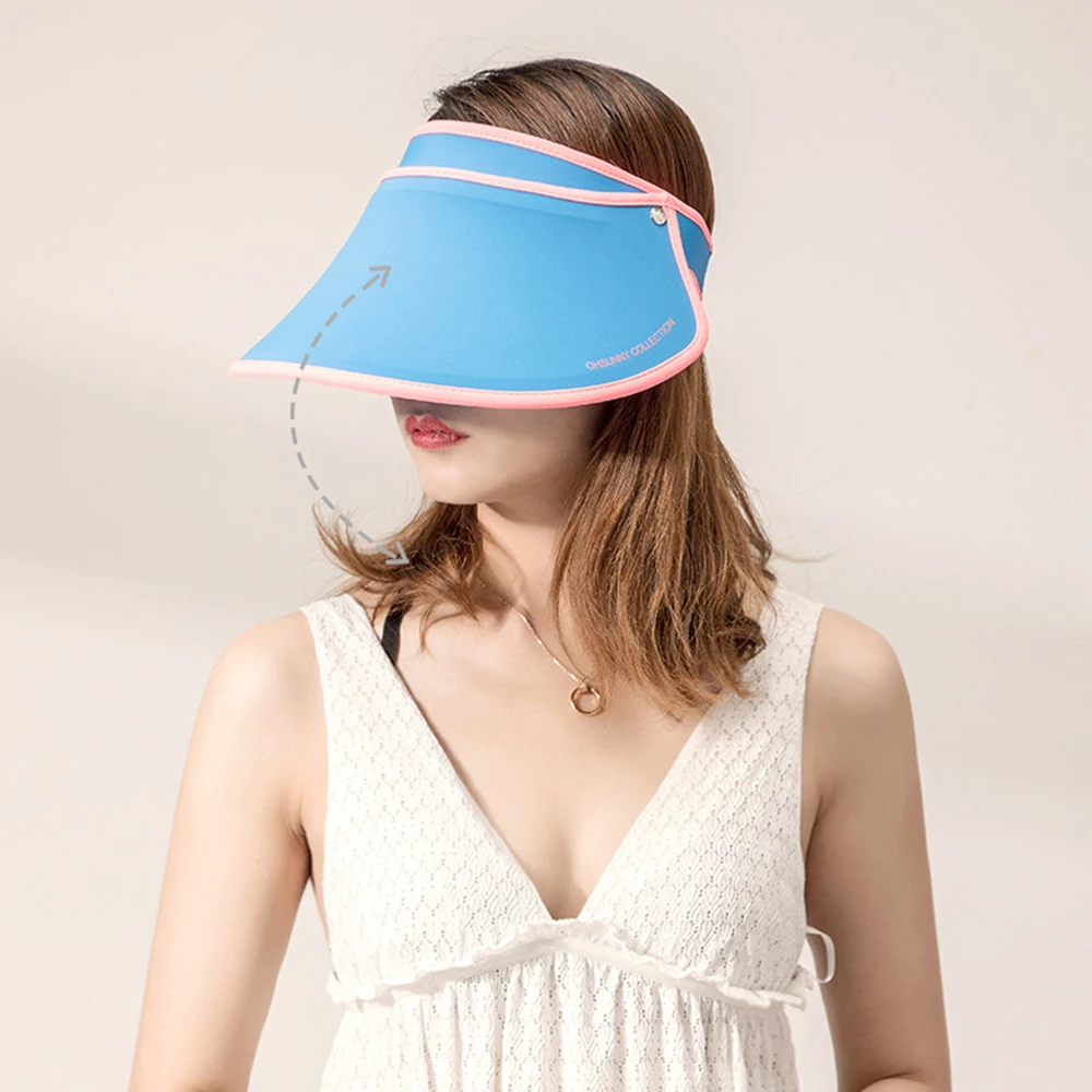 

OhSunny UPF50+ Sun Visors Adjustable Empty Top Hat Panama Women Cap Sun Protection for Travel Outdoor Sports Tennis Golf Fishing