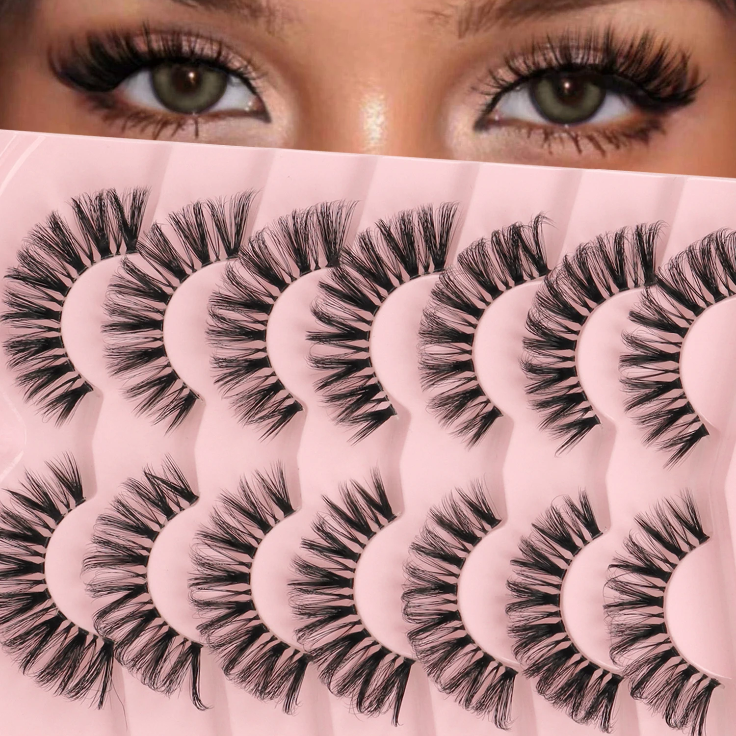 7 Пар В Упаковке Искусственные Длинные 3D Накладные Ресницы