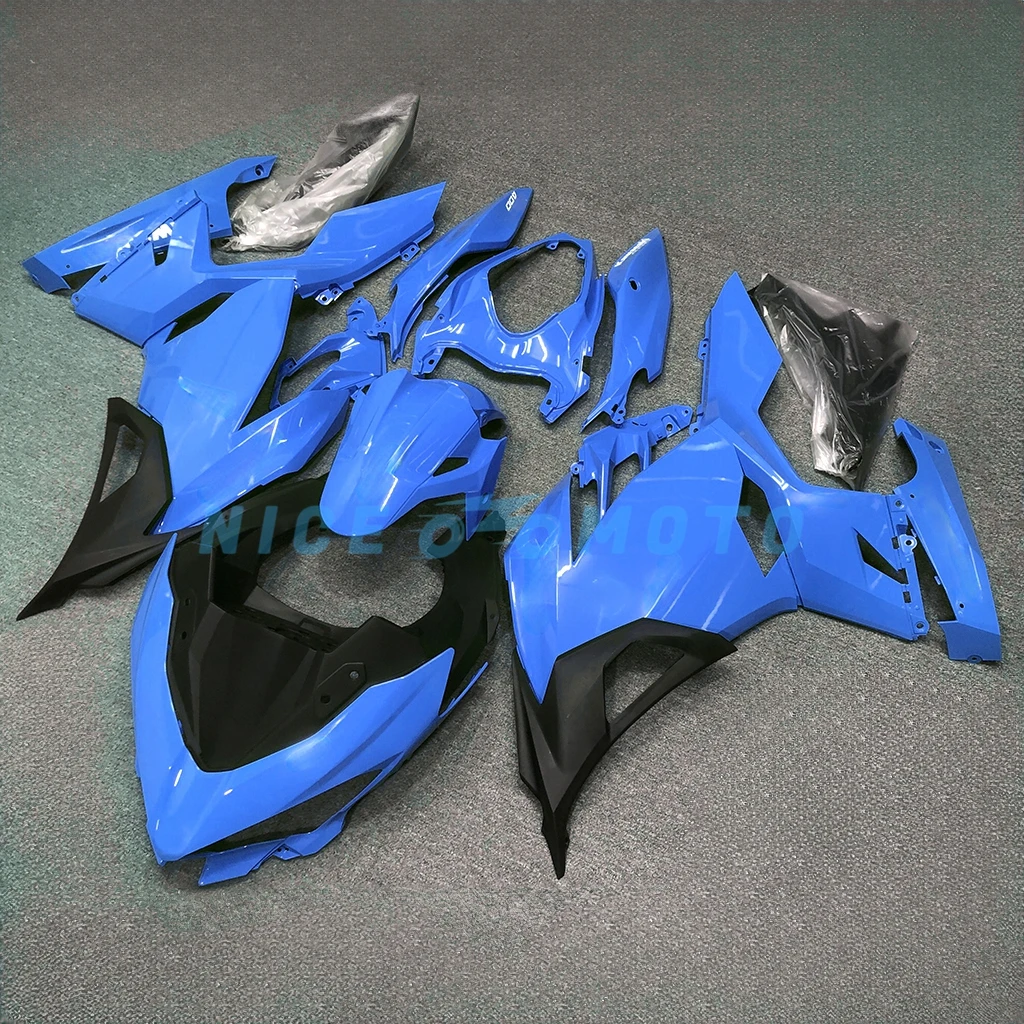 Синие комплекты обтекателей для мотоцикла подходят Kawasaki Ninja400 EX400 2018 2019 2020 2021 2022 2023