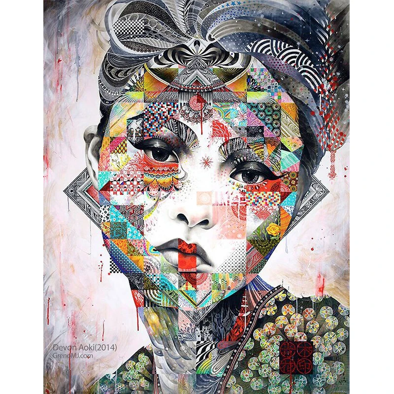 

Abstract DIY Diamond Painting Beauty Full Round Drill Diamond Embroidery Mosaic Portrait Cross Stitch Kits Wall Decor Gift