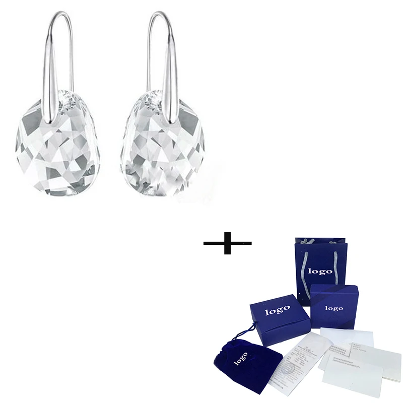 

Изящные и очаровательные серьги Grace из белого кристалла, модные ювелирные украшения для жены Jingzhi, Подарок на годовщину