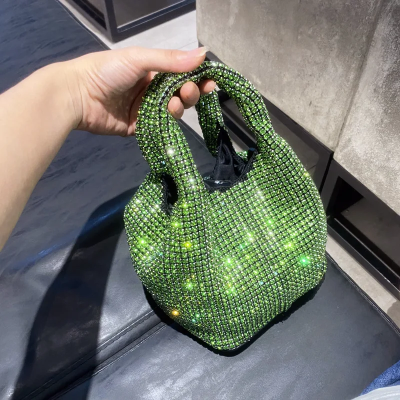 022 rhinestone bag portable bucket bag shoulder diagonal chain bag small bag handbag