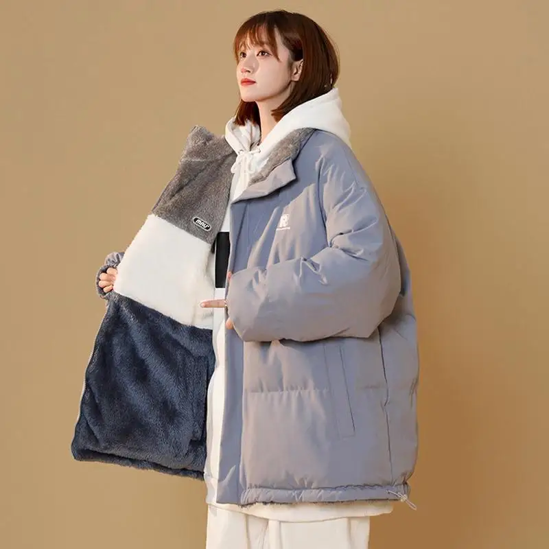 Winter Women's Cold Coat Parkas Super Hot Coats Jackets Lambskin Cotton Jacket Fashion New Wear Both Sides
