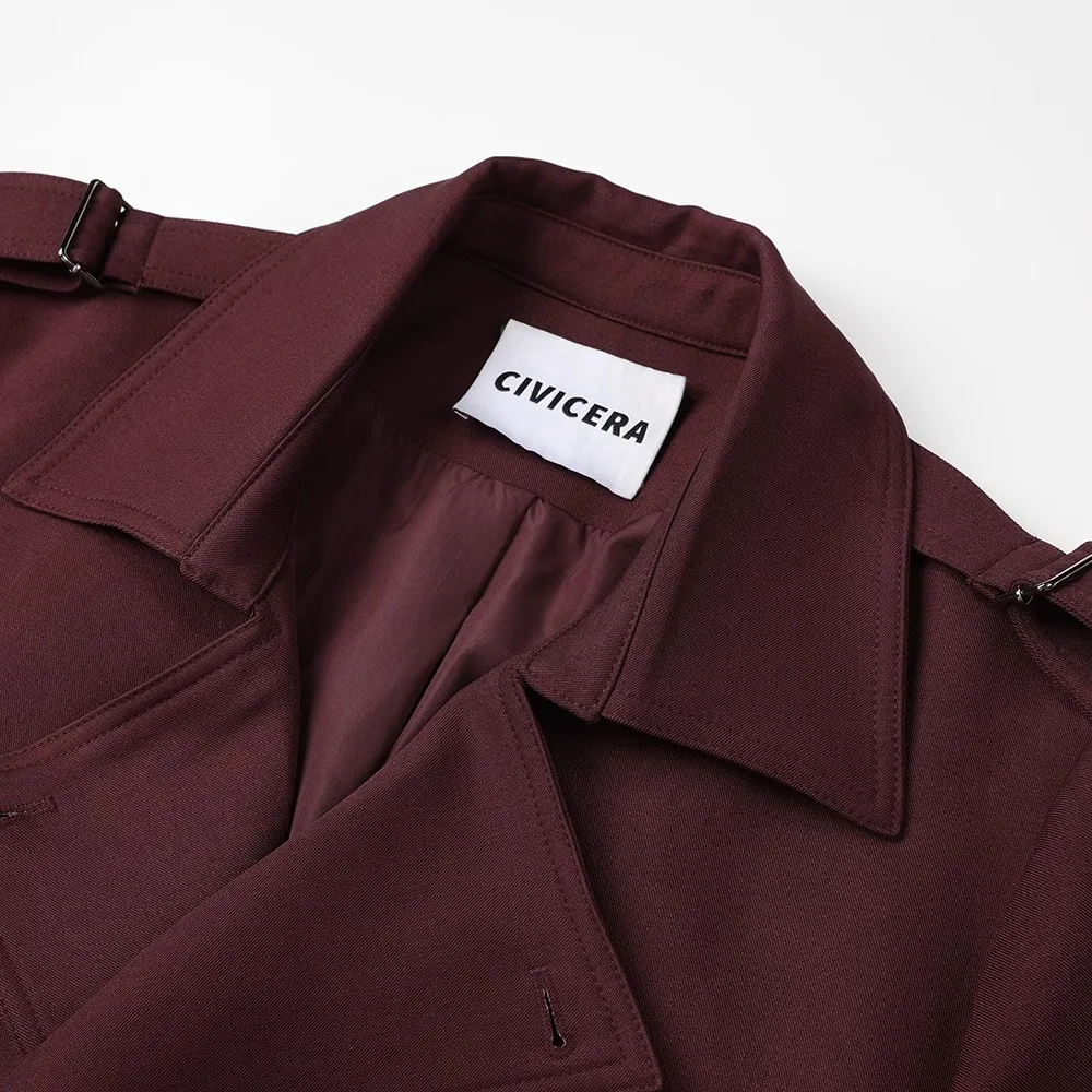 SuperAen длинный плащ со шнуровкой на талии женское осеннее длинное пальто в