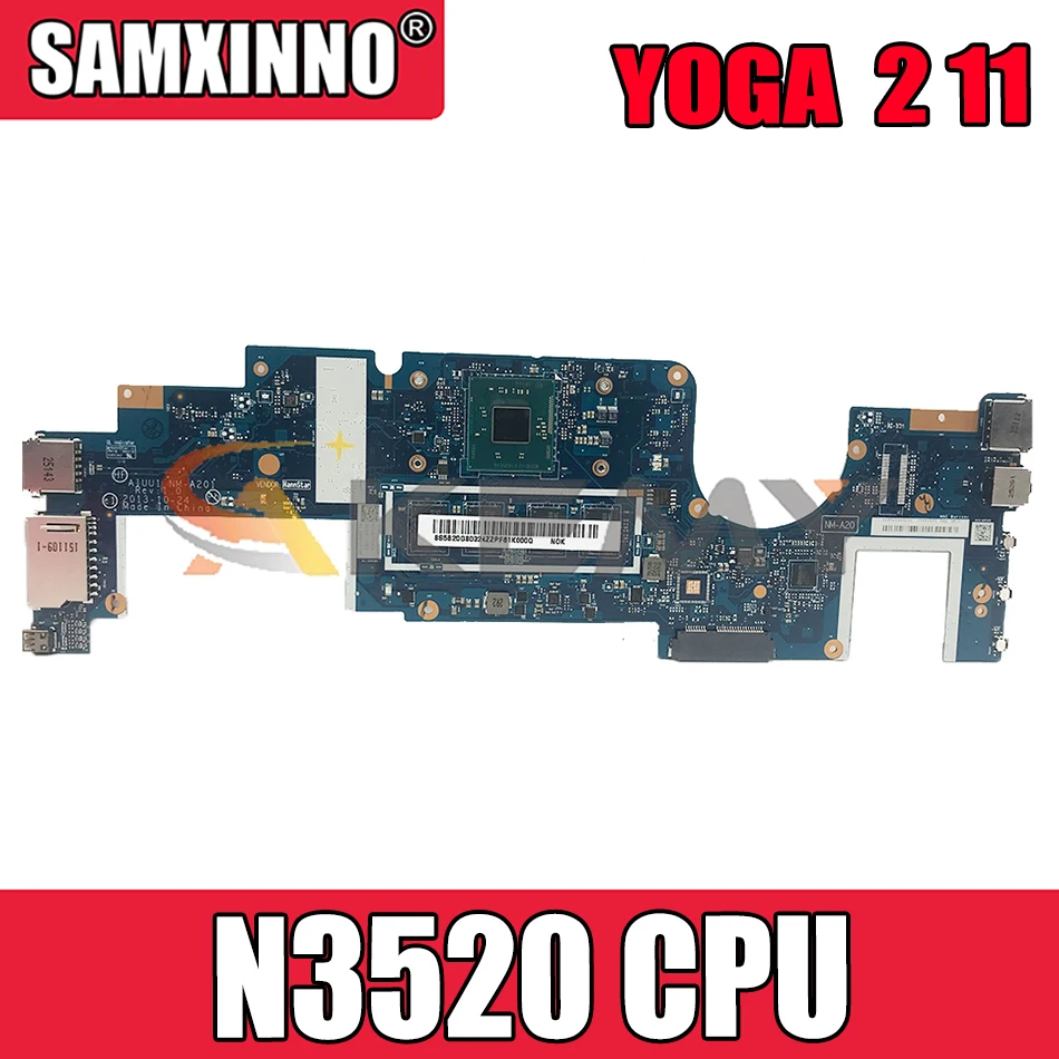 

Материнская плата для ноутбука Lenovo YOGA 2 11 Четырехъядерный процессор N3520, 4G память, 100% ТЕСТ ОК