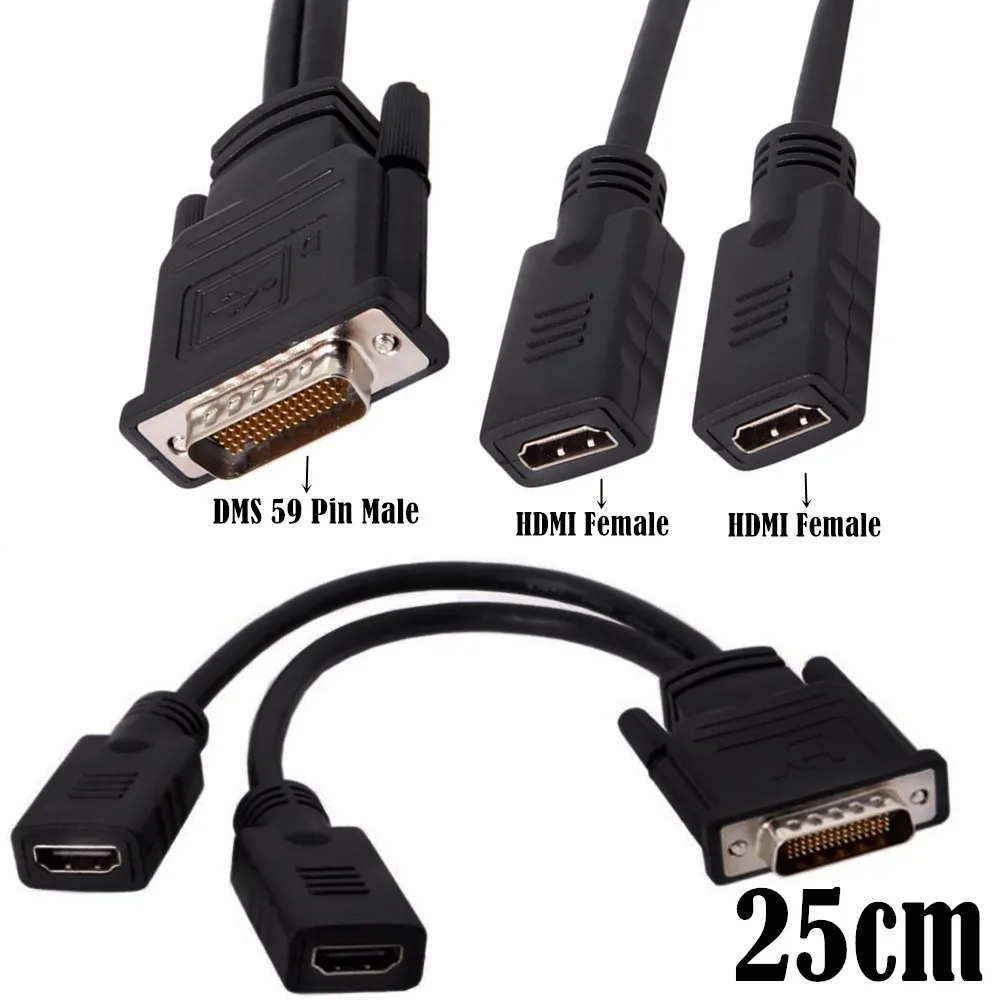

DMS59 DMS-59 к двойному HDMI Female splitter кабель преобразователя