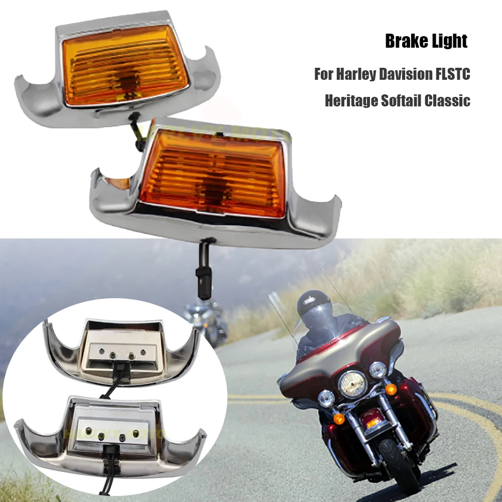 

Motorcycle Socket Front Rear Mudguard Fender Tip Light For FLHT FLT FLHS FLHR FLSTC FLSTN Brake Light