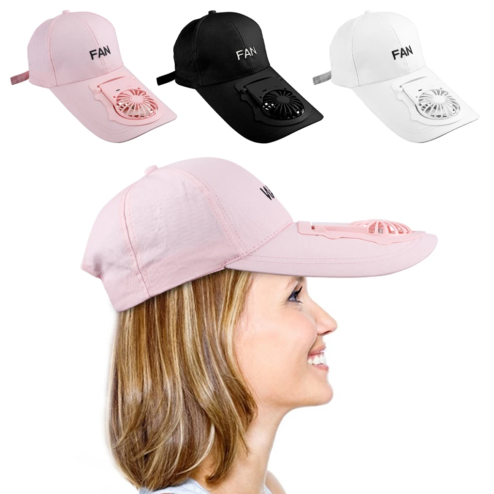 

Hat Fan Sun Visor Sports Cooling Peaked Cap Fan Adjustable Outdoor Hiking Baseball Cap Cooler Detachable Summer Cooling Hat Fan
