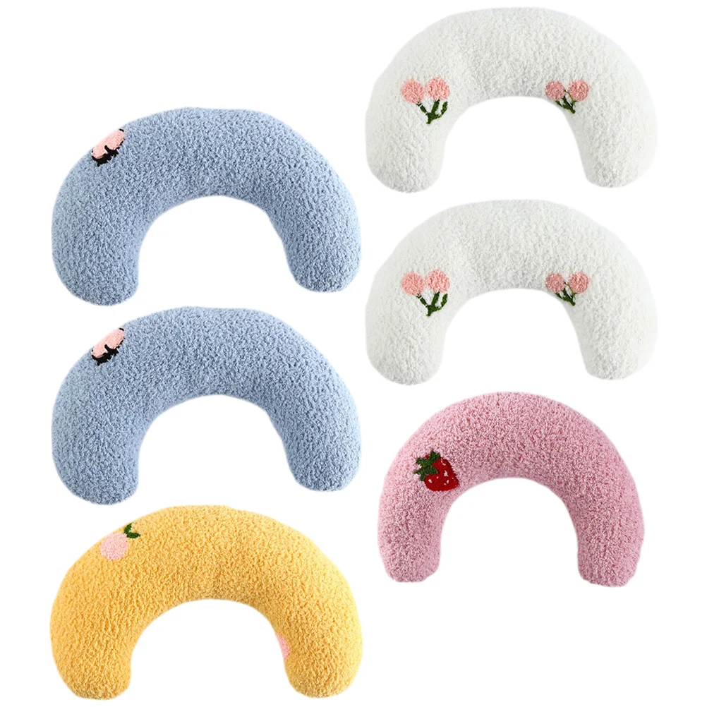 

6 Pcs U Shaped Cat Pillow Fluffy Stuffed Animals Calming Cat Pillow Cat Neck Pillow Small Animal Pillow Puppy Toy