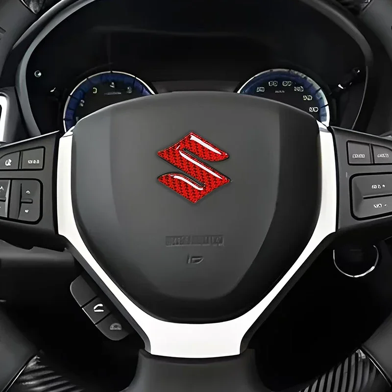 

Углеродное волокно, значок на руль автомобиля, эпоксидная наклейка, внутренняя модифицированная наклейка для Suzuki Vitara Alivio, аксессуары для стайлинга автомобилей