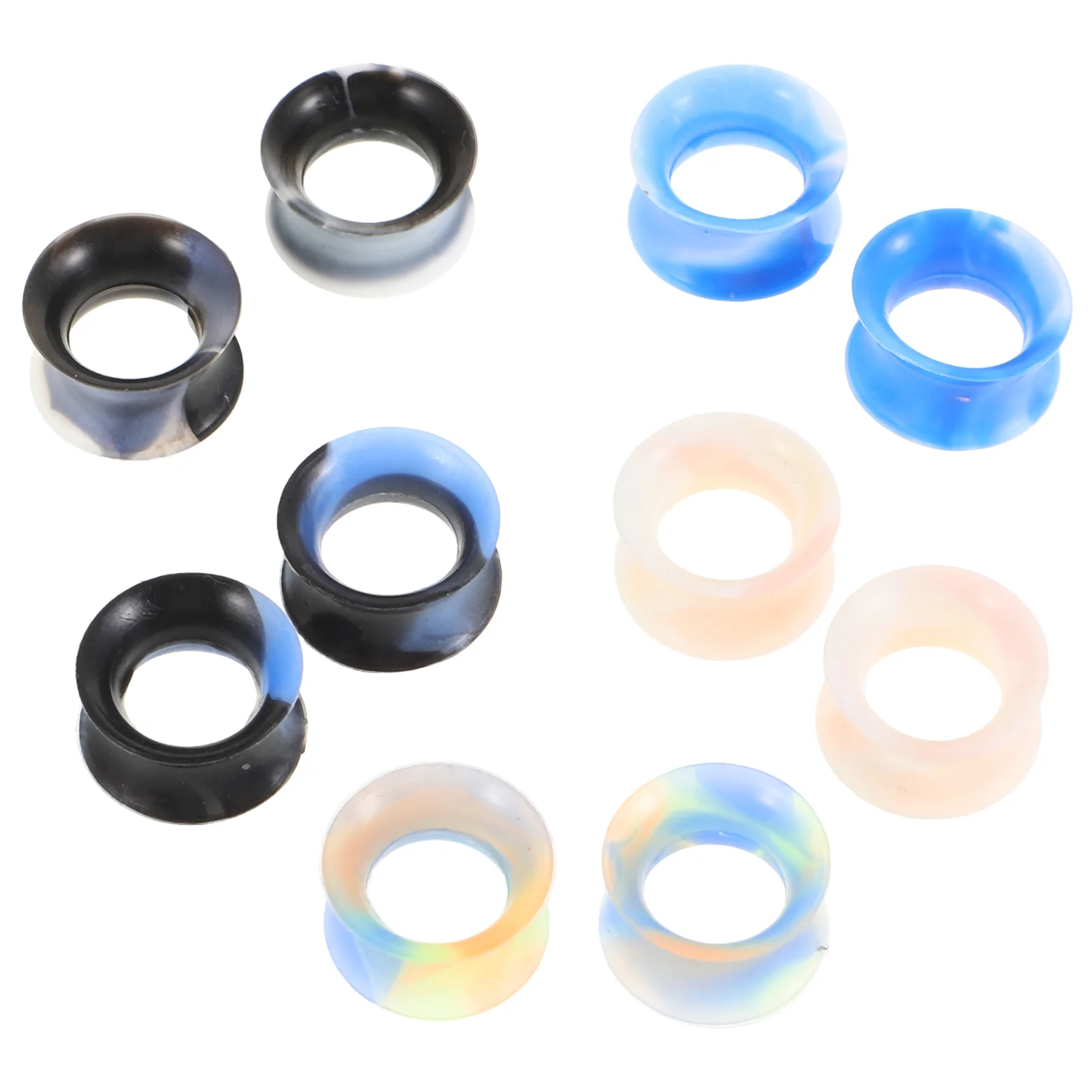 10 шт. заглушки для ушных туннелей силиконовые ушные манометры гибкие затычки
