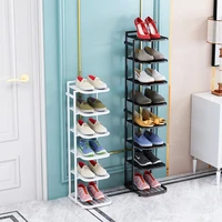 simple modern shoe rack multi layer shoe organizer sturdy wrought iron shoe rack for hallway high temperature paint shoe storage