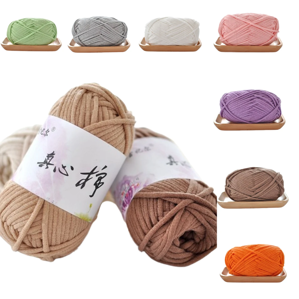 Хлопковая пряжа для вязания крючком круглая ручного коврик подушки сумки линия