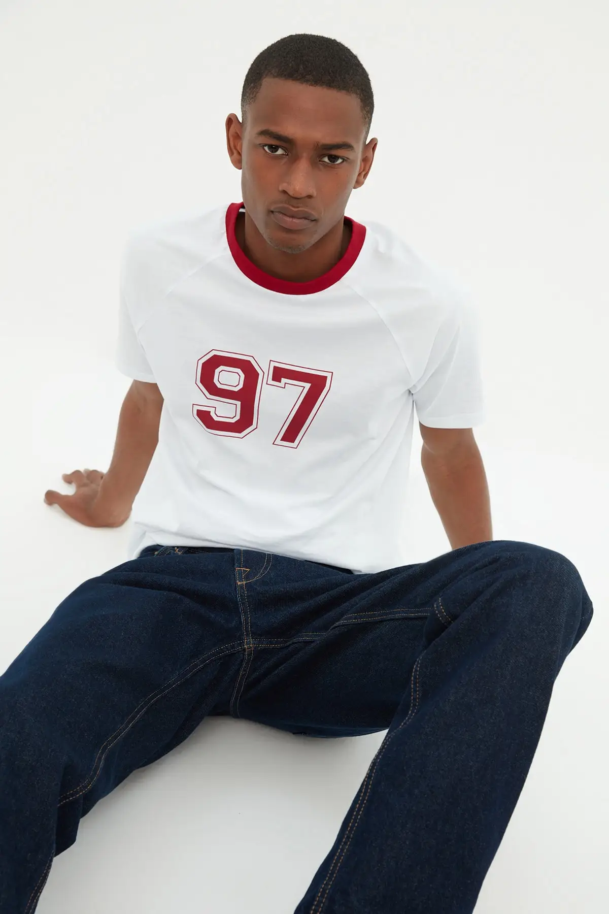 

Men's Slim Fit Short Sleeve Cycling Neck Printed T-Shirt TMNSS22TS1576