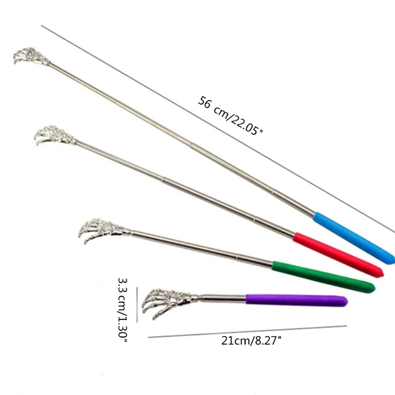 Телескопический скребок для спины выдвижной призрачный коготь металлический