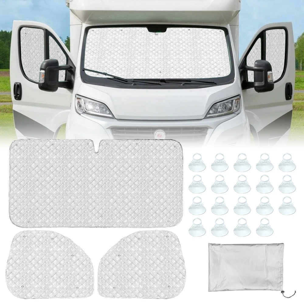 

Sunshades Internal Thermal Blinds 7 Layer Cover Windscreen For Fiat Ducato Peugeot Boxer Citroen Relay Auto Exterior Accessories