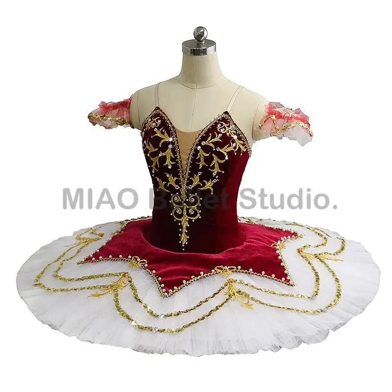 "Women Rose Red white ballet Costume classical Nutcracker Variations