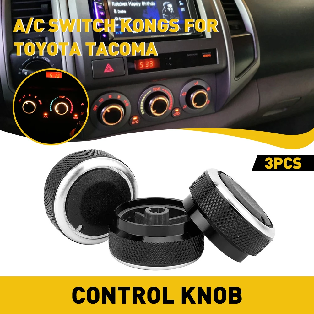 

3x Auto Temperature Rotation Knob Car Air Conditioning Knob For Toyota Tacoma 2015 2014 2013 2012 2010 2009 2008 2007 2006 2005