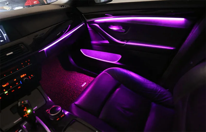 Автомобильный комнатный светильник для двери BMW 5 серии F10 F11 F18 2010-2018 9 цветов