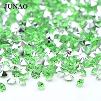 junao wholesale ss12 3mm 500g perido color sliver base pointback resin rhinestone non sewing strass for clothes decoration