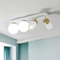 nordic modern led minimalist glass ball ceiling lamp for living dining rooms aisle corridor bedroom long strip ceiling light