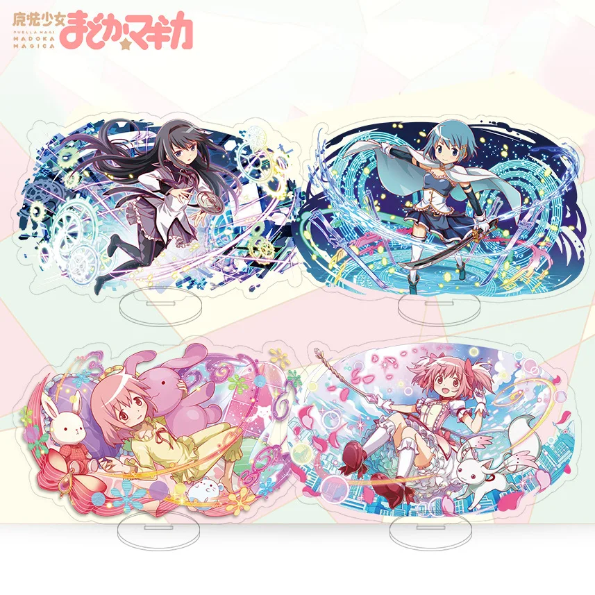Фото Акриловая фигурка-подставка 15 см из аниме «Мадоку-ми» (Puella Magi Madoka Magica), держатель для косплея, топпер, мультяшный подарок на день рождения для фанатов, рождественский подарок №1